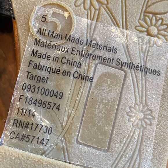 NEW Cherokee Black Jeweled Sandal Toddler Girl Size 5 - Picture 6 of 13